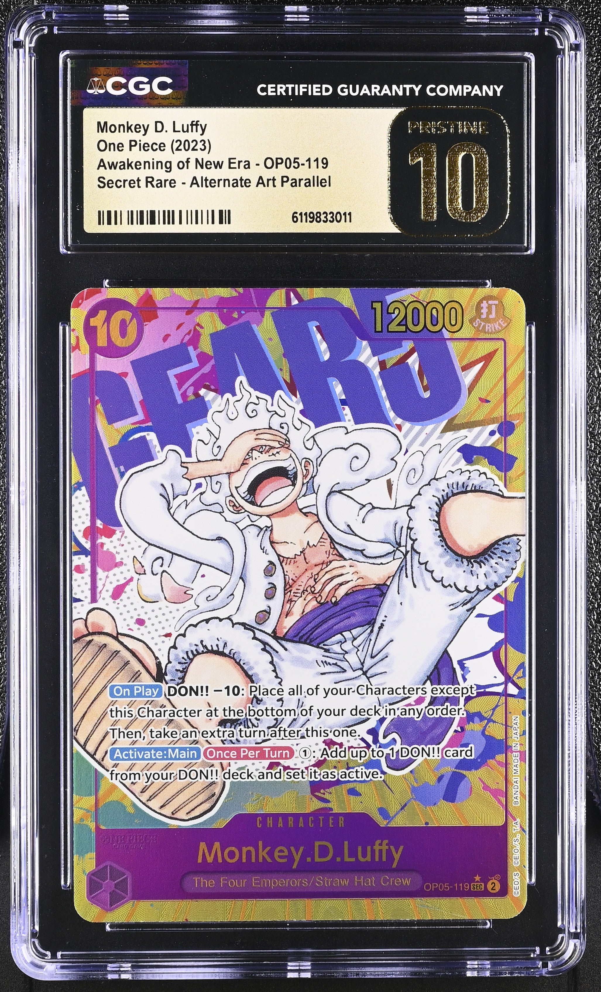 Luffy 10 CGC 10 Pristine