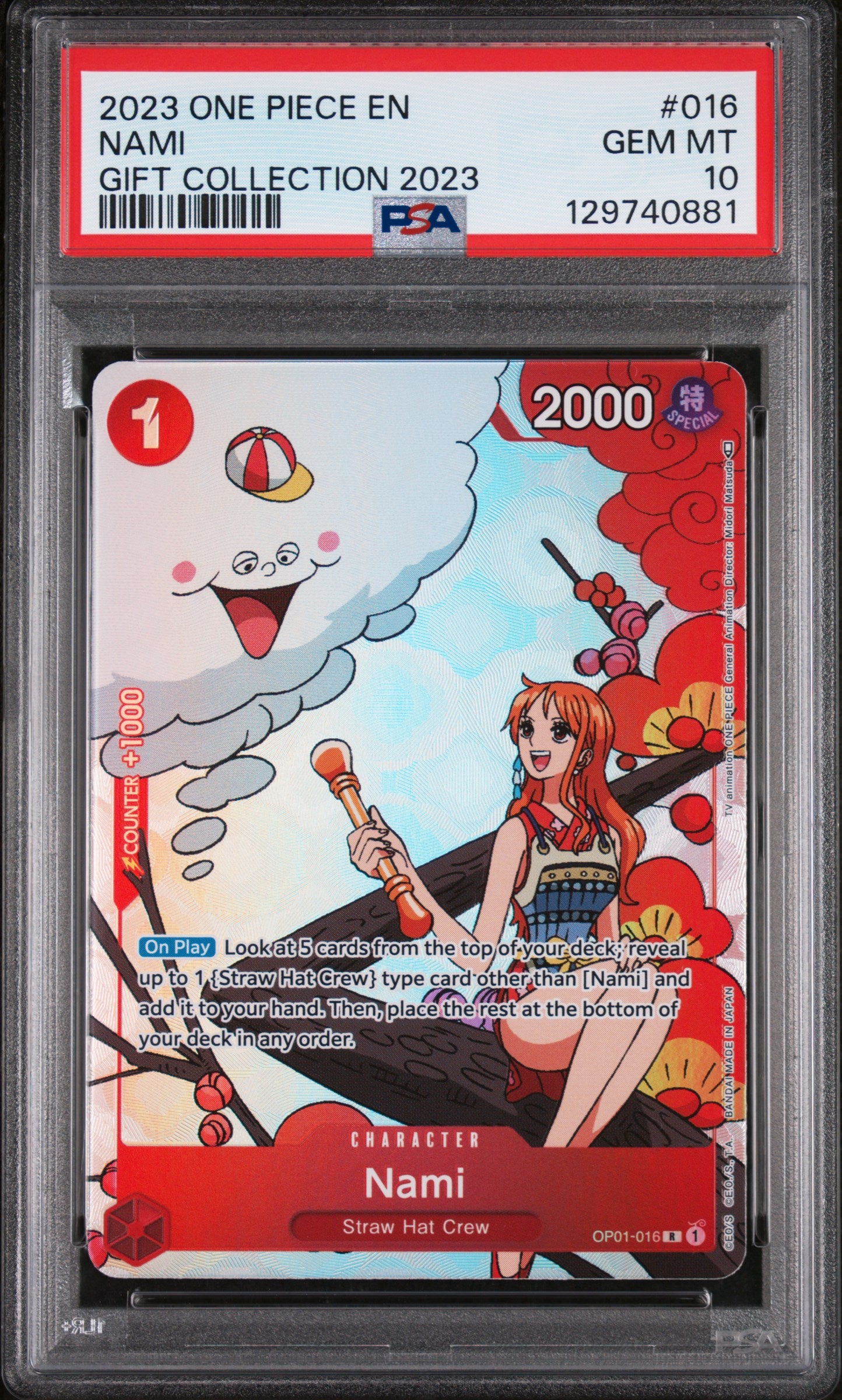 Nami Gift PSA 10 Gem Mint
