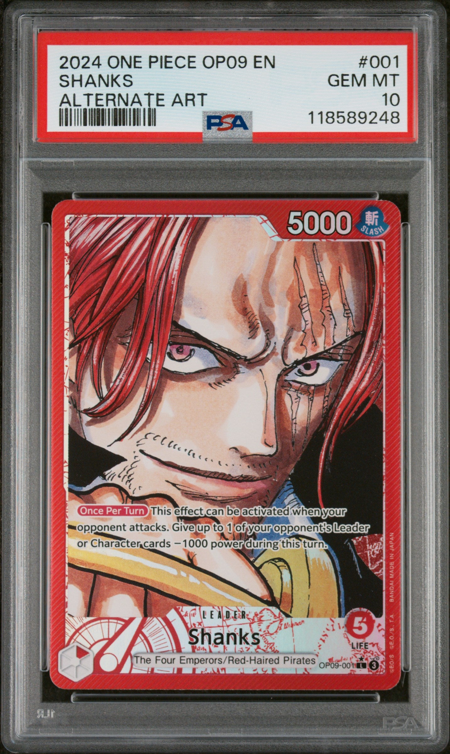 Shanks OP09 PSA 10 Gem Mint