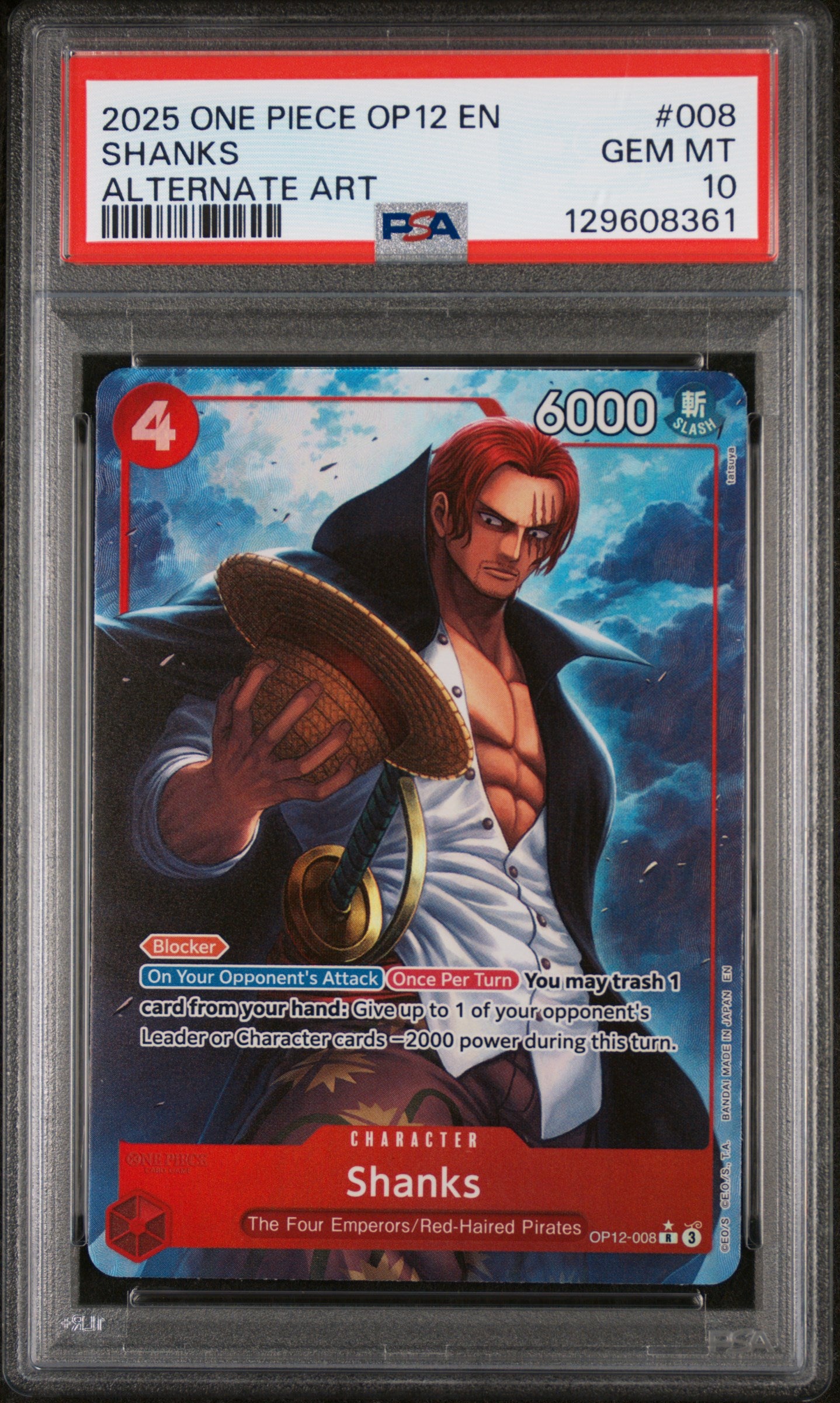Shanks OP12 PSA 10 Gem Mint